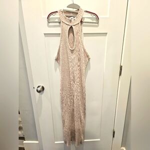 Fashion Nova Taupe Ribbed Bodycon Midi Dress 3X Plus Size